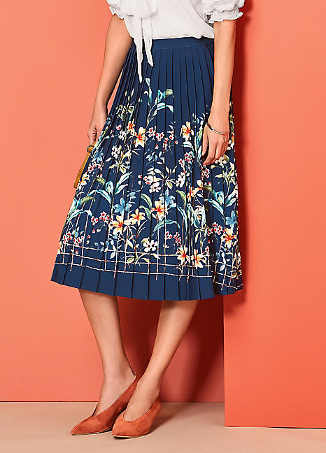 Kaleidoscope - Floral Pleated Skirt
