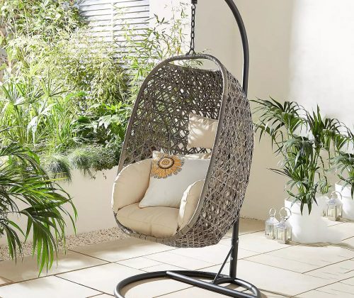 Kaleidoscope - Brampton Rattan Style Hanging Cocoon Chair